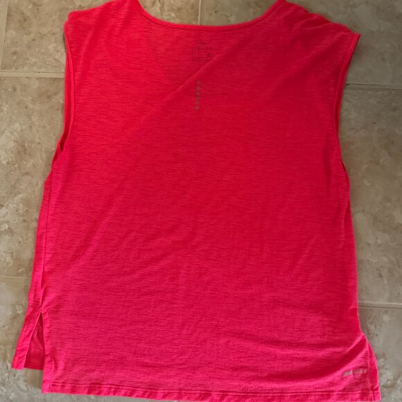 Nike | Dri-Fit Sheer Sleeveless T-shirt | Neon Hot Pink | Size M - Picture 2 of 6